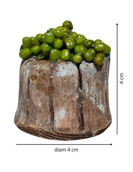 Tinozza in terracotta con olive per statue da 20 cm