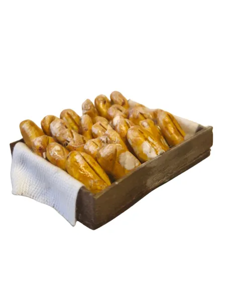 Cassetta in legno con pane per statue da 25-30 cm