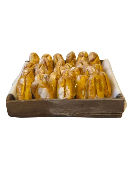 Cassetta in legno con pane per statue da 25-30 cm