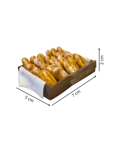 Wooden Crate with Bread, for 25–30 cm Nativity Figures