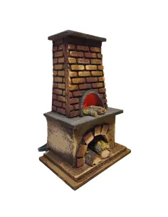 Wood and Cork Oven with Fire Effect, for 10–12 cm Nativity Figures