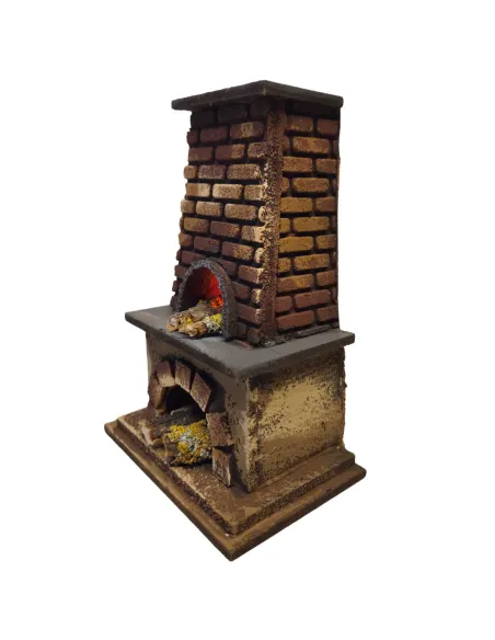 Wood and Cork Oven with Fire Effect, for 10–12 cm Nativity Figures