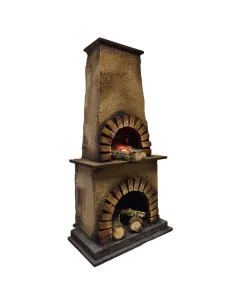 Wood and Cork Oven with Fire Effect, for 18–20 cm Nativity Figures