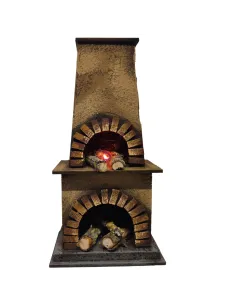 Wood and Cork Oven with Fire Effect, for 18–20 cm Nativity Figures 2