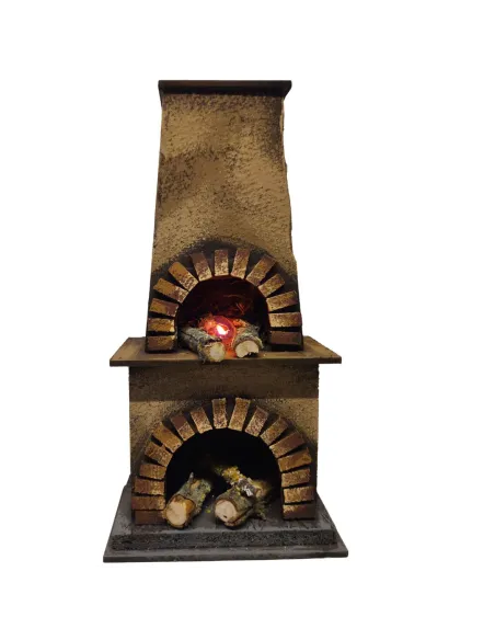 Wood and Cork Oven with Fire Effect, for 18–20 cm Nativity Figures