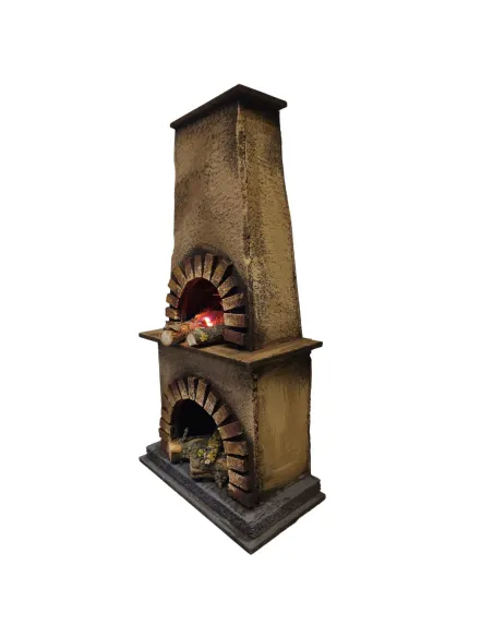 Wood and Cork Oven with Fire Effect, for 18–20 cm Nativity Figures