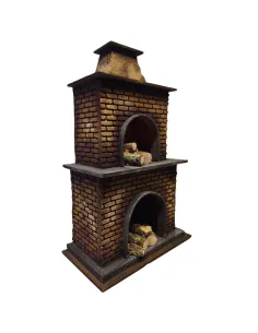 Forno in legno e sughero con effetto fuoco per statue da 28-30 cm 2