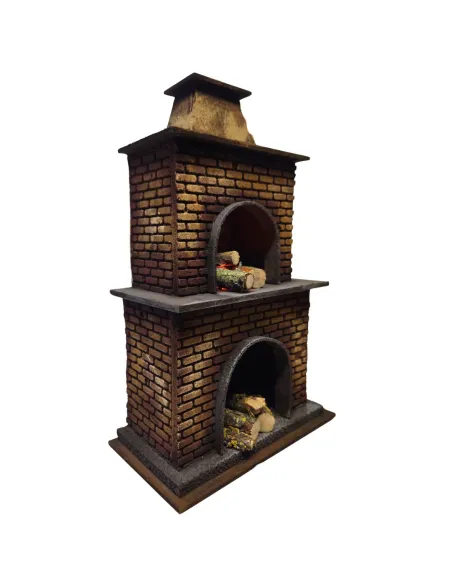 Wood and Cork Oven with Fire Effect, for 28-30 cm Nativity Figures