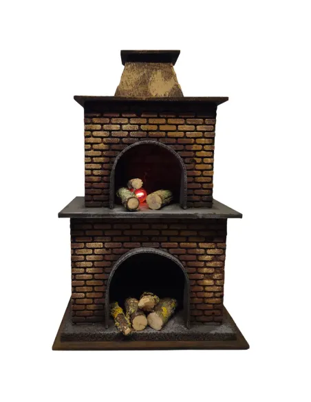 Wood and Cork Oven with Fire Effect, for 28-30 cm Nativity Figures