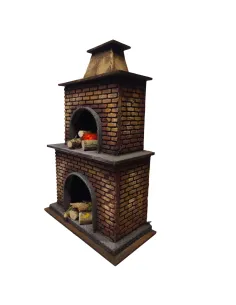 Wood and Cork Oven with Fire Effect, for 28-30 cm Nativity Figures