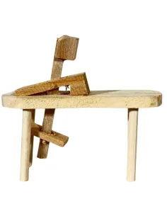 Cavalletto per lavorazione del legno verde in legno per statue da 10-12 cm 2