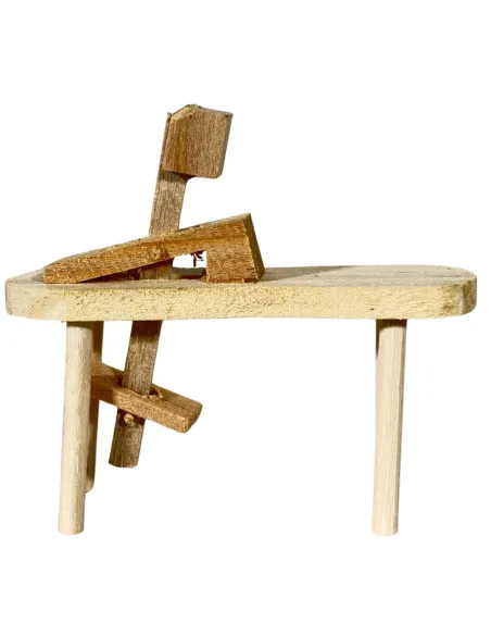 Cavalletto per lavorazione del legno verde in legno per statue da 10-12 cm