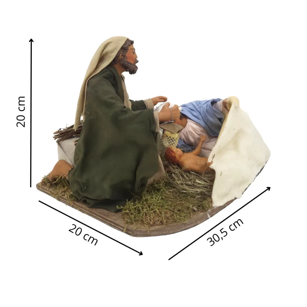Animated Terracotta Holy Family, 25 cm Series