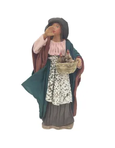 Animated Terracotta Hens Vendor - 25 cm