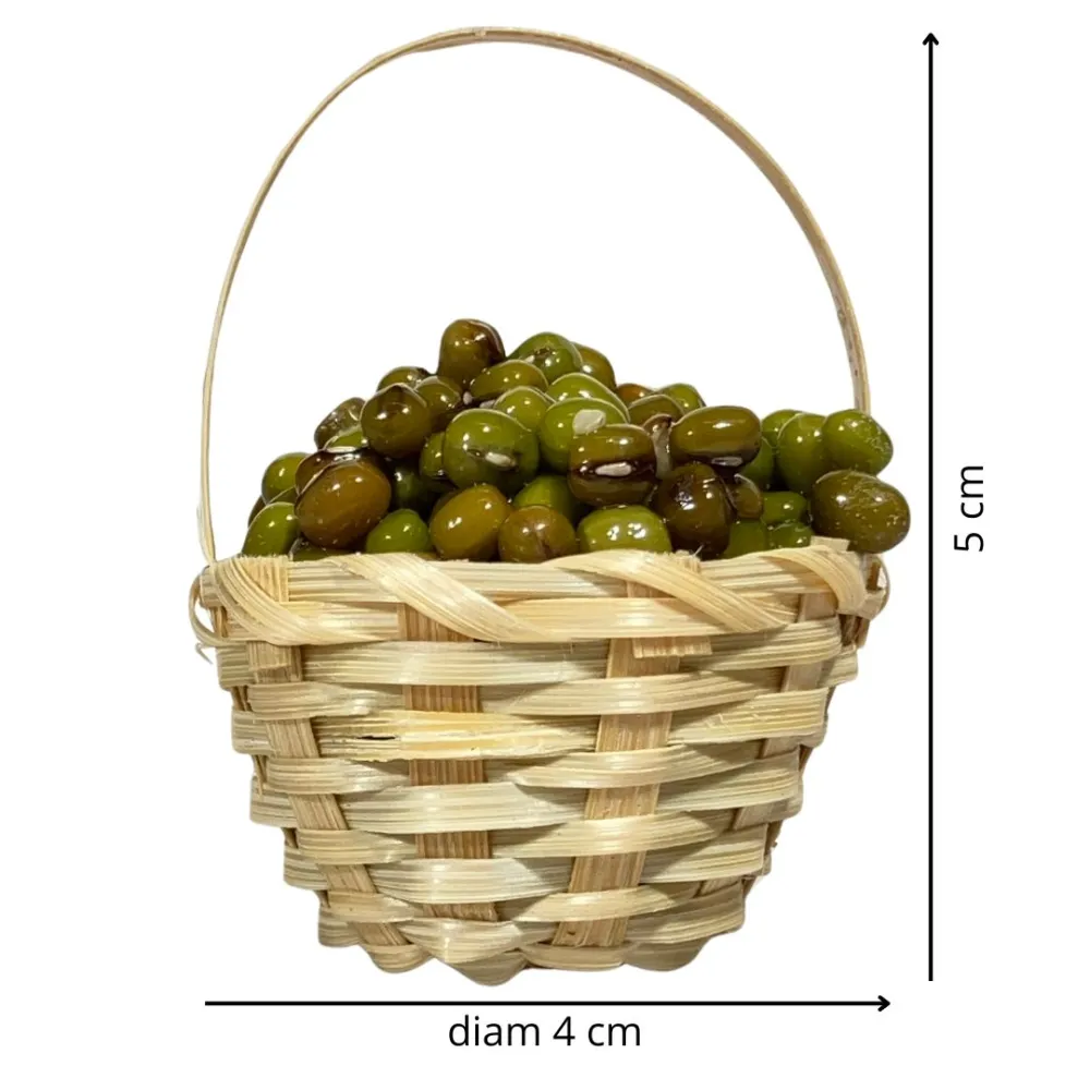 Cesto con olive per statue da 20-25 cm