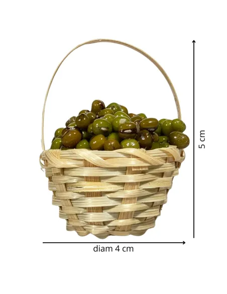 Basket with Green Olives for 20–25 cm Nativity Figures