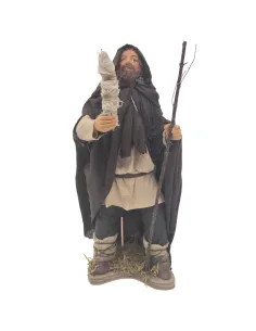 Animated Terracotta Man with Lighted Torch - 25 cm 2