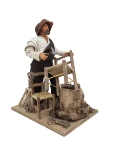 Aggiustatore di sedie in terracotta in movimento 25 cm