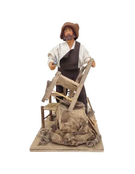 Aggiustatore di sedie in terracotta in movimento 25 cm