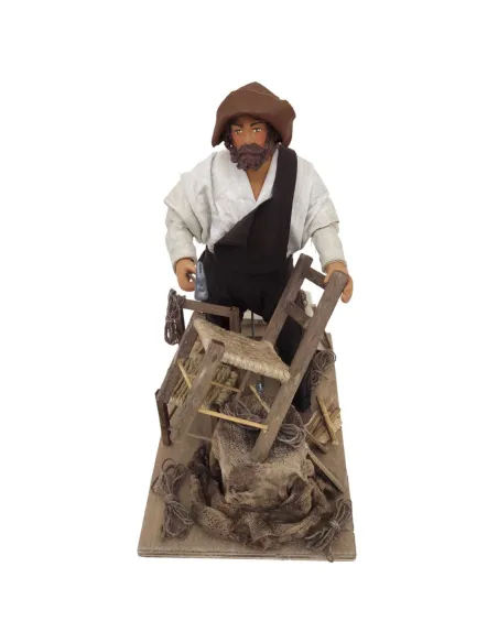 Aggiustatore di sedie in terracotta in movimento 25 cm