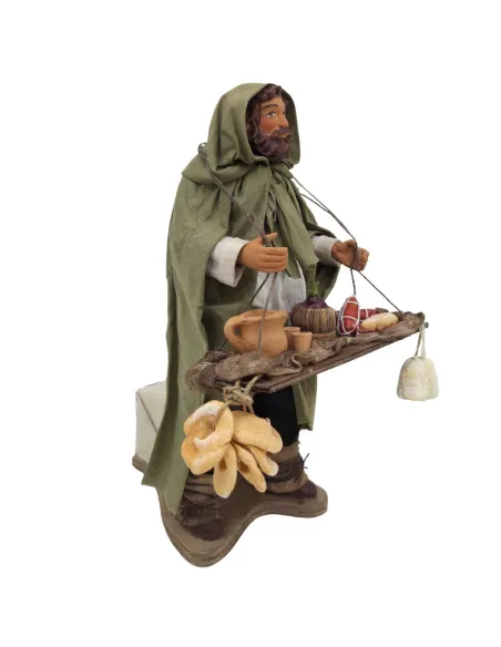Venditore di salumi e formaggi in terracotta in movimento 25 cm