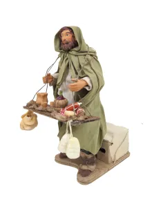 Venditore di salumi e formaggi in terracotta in movimento 25 cm