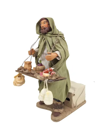 Venditore di salumi e formaggi in terracotta in movimento 25 cm