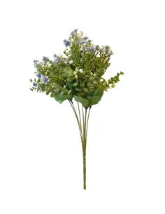 Ramo con fiori blu doppio petalo per statue da 25-30 cm 2