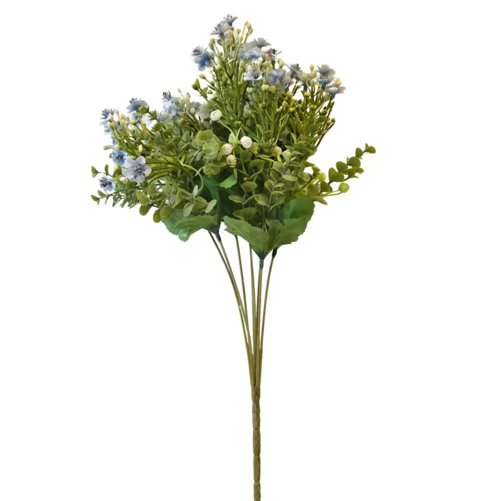 Light Blue Double-Petalled Flowering Branch for 25–30 cm Nativity Figures