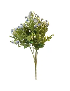 Light Blue Double-Petalled Flowering Branch for 25–30 cm Nativity Figures