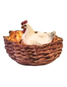 Resin Hen Nesting in a Nest for 10–12 cm Nativity Figures