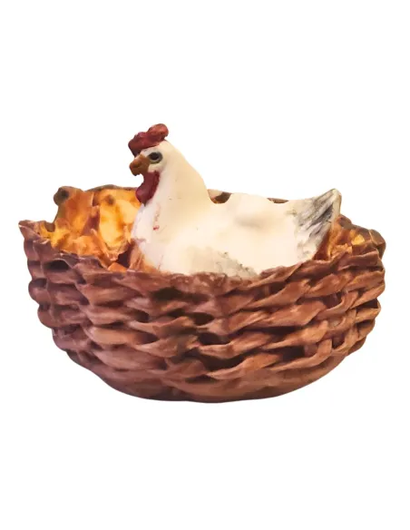 Gallina che cova in resina per statue da 10-12 cm