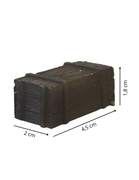 Cassetta finto legno in resina per statue da 10-12 cm