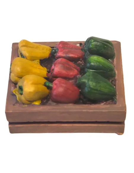Resin Wooden Crate with Peppers for 10–12 cm Nativity Figures