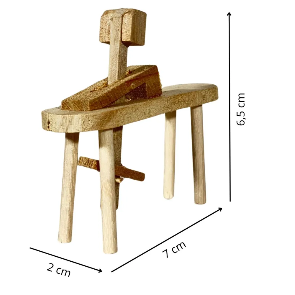 Cavalletto per lavorazione del legno verde in legno per statue da 10-12 cm
