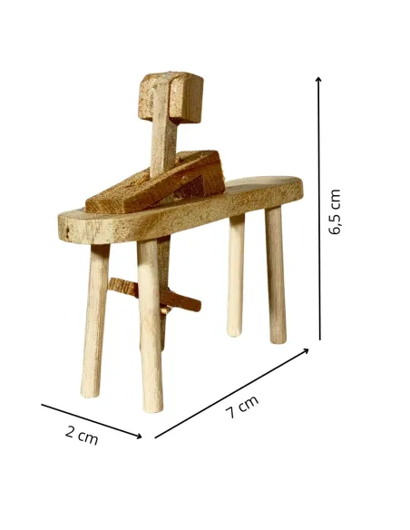 Wooden Shaving Horse for 10–12 cm Nativity Figures