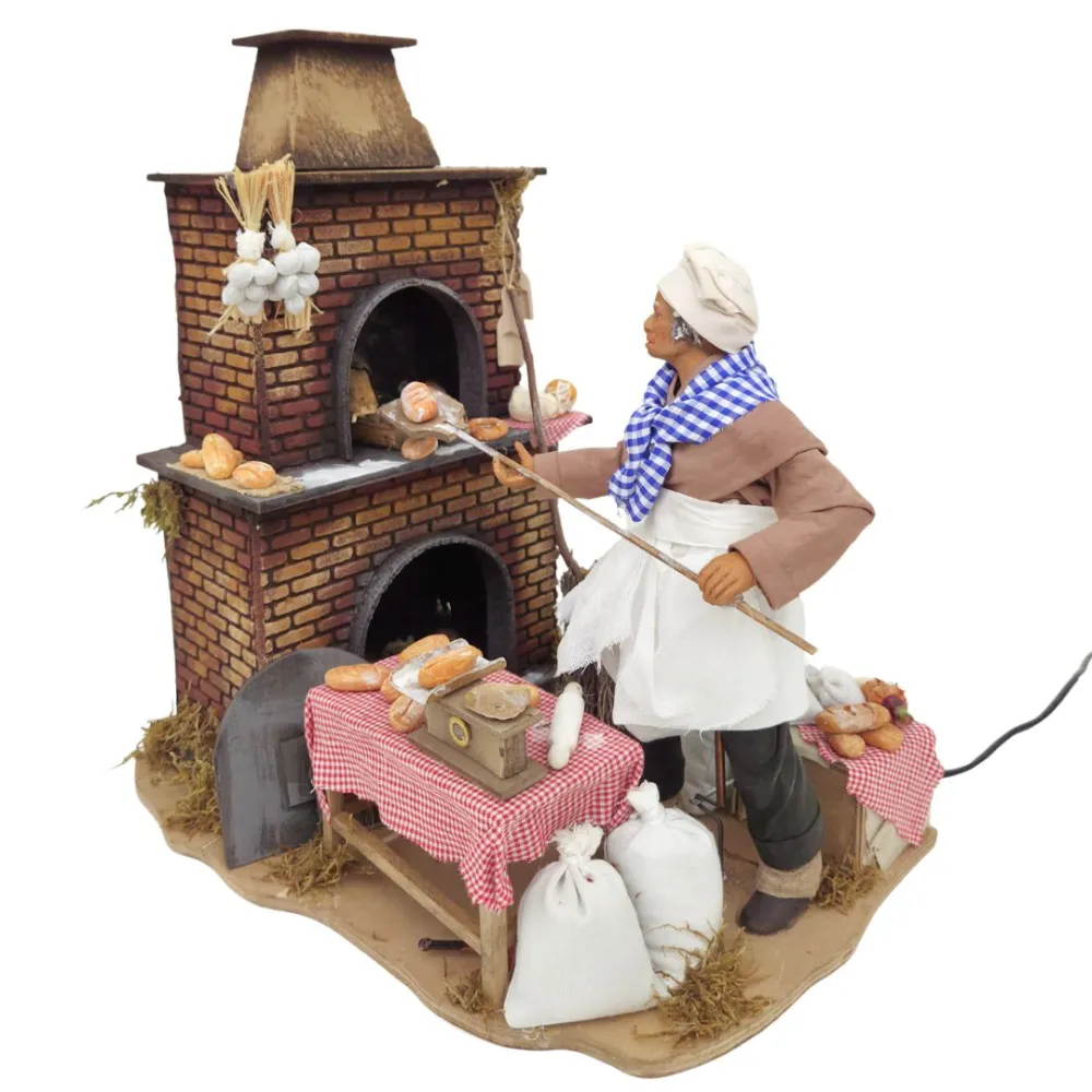 Fornaio in terracotta in movimento 25 cm