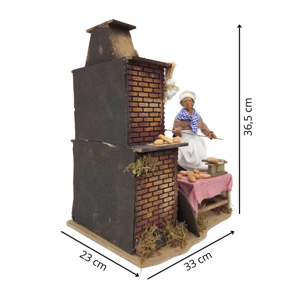 Fornaio in terracotta in movimento 25 cm