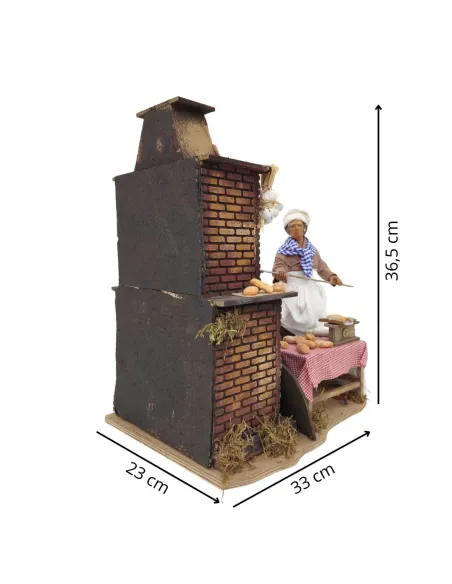 Fornaio in terracotta in movimento 25 cm