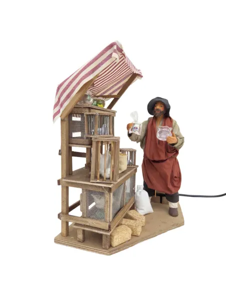 Animated Terracotta Animal Seller, 25 cm