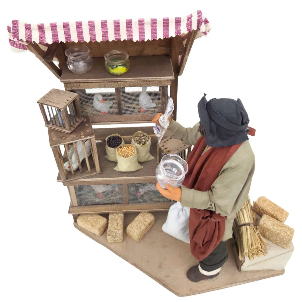 Animated Terracotta Animal Seller, 25 cm