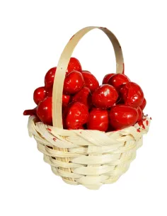 Cesto con pomodori per statue da 20-25 cm