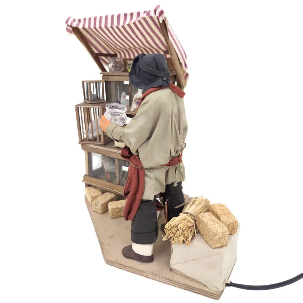 Animated Terracotta Animal Seller, 25 cm