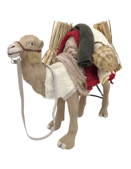 Animated Terracotta Camel with Travel Load for 25–30 cm Nativity Figures