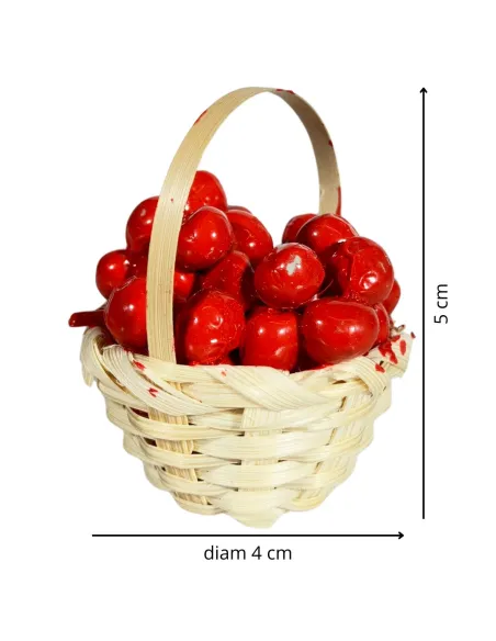 Cesto con pomodori per statue da 20-25 cm
