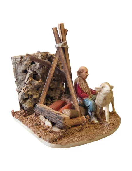 Landi Shepherd with Sheep, 10 cm
