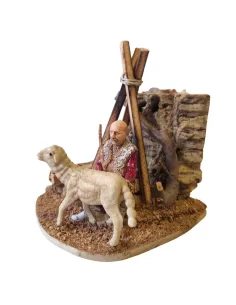 Landi Shepherd with Sheep, 10 cm