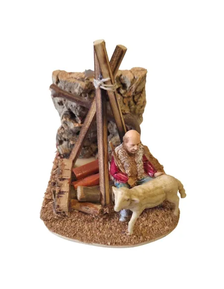 Landi Shepherd with Sheep, 10 cm