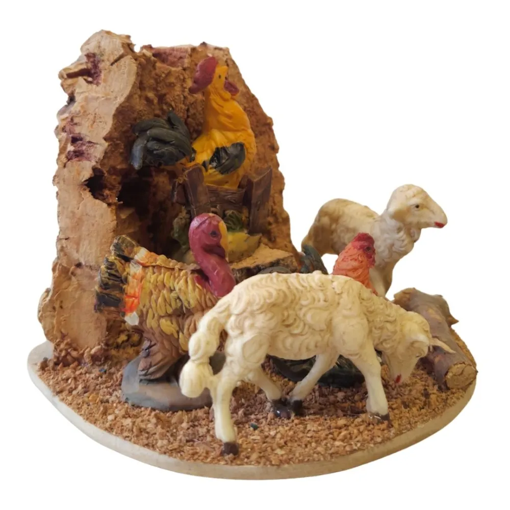 Gruppo animali da cortile per statue da 10 cm