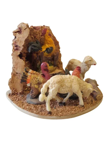 Gruppo animali da cortile per statue da 10 cm